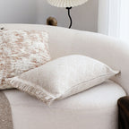 SOGA 2X 35cm Natural Woven Fringe Throw Pillows