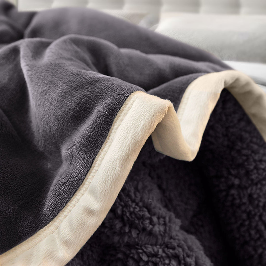 Dark Grey Throw Blanket Warm Cozy