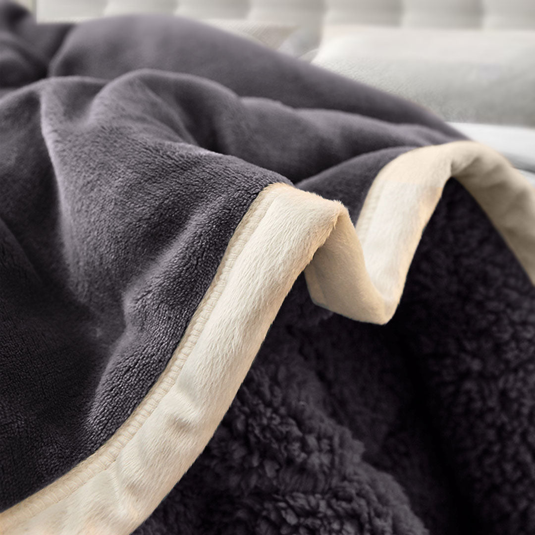 Dark Grey Throw Blanket Warm Cozy
