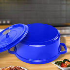 Cast Iron Porcelain Casserole 3.6L Blue 24cm
