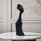 SOGA 40cm Black Resin Sculpture Minimalist Abstract Design Modern Art for Home Décor