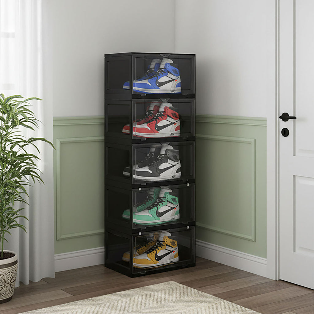 5 Tier Black Shoe Organiser