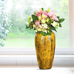 35x17cm Yellow Large Ceramic Flower Vase Elegant Living Room Home Decor
