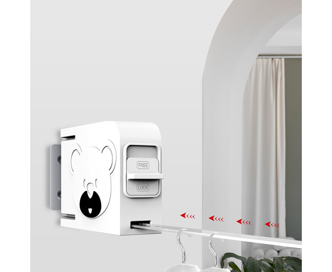 160mm Wall-Mounted Clothes Line Dry Rack White