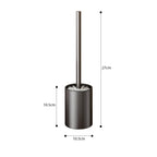 27cm Wall-Mounted Toilet Brush –Dark Grey with Drain Holes