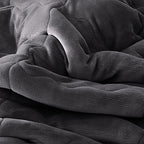 Dark Grey Throw Blanket Warm Cozy