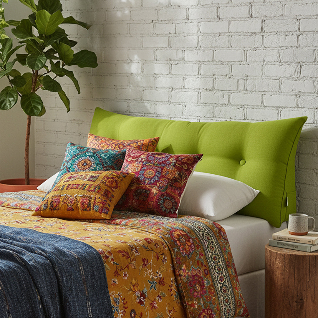 120cm Green Wedge Bed Cushion