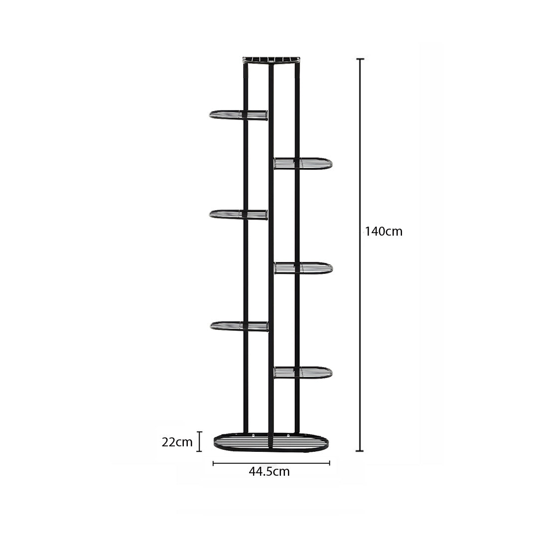 8 Tier Black Metal Plant Rack