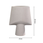 SOGA 21x25.5cm Ornament Geometric Decor Ceramic Vase Flower Pots