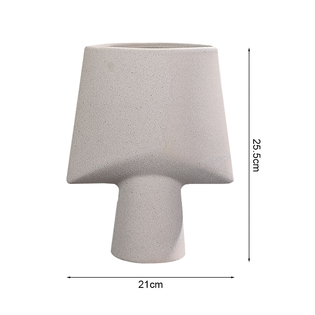 SOGA 21x25.5cm Ornament Geometric Decor Ceramic Vase Flower Pots