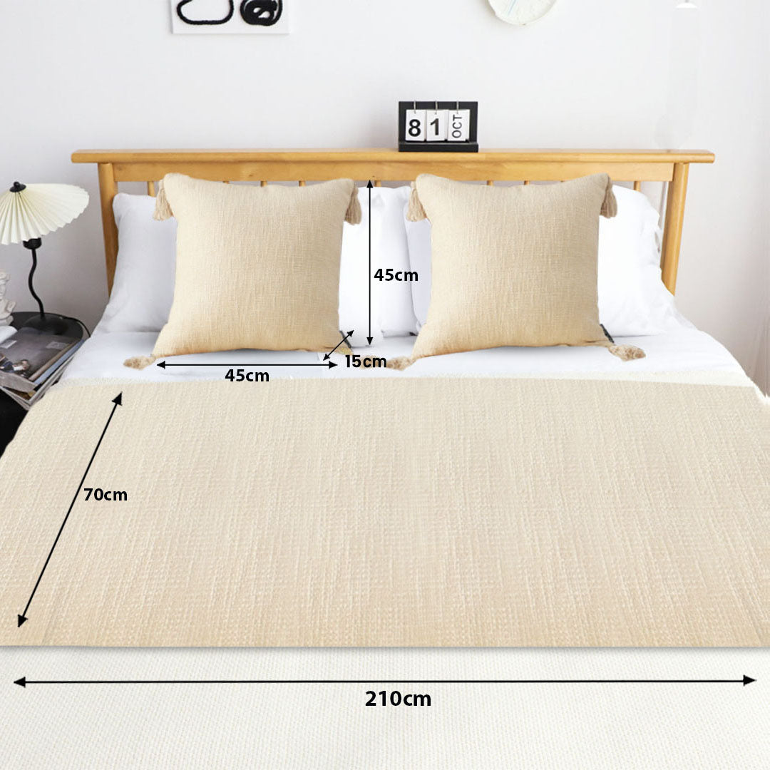 1.5m Bed Vintage Scarf Runner Bedding Tail Pad Flag For Home Hotel Set of 3