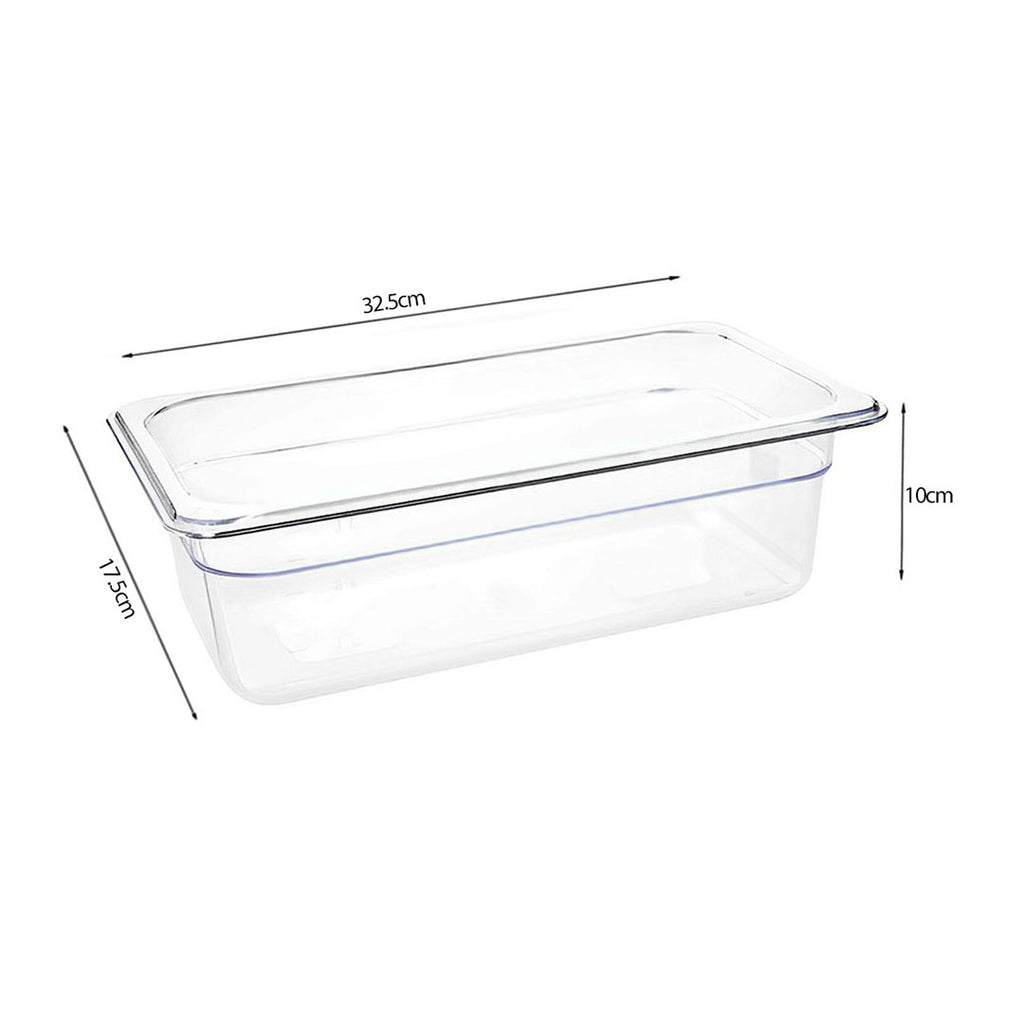 100mm Clear GN Pan 1/3 Food Tray