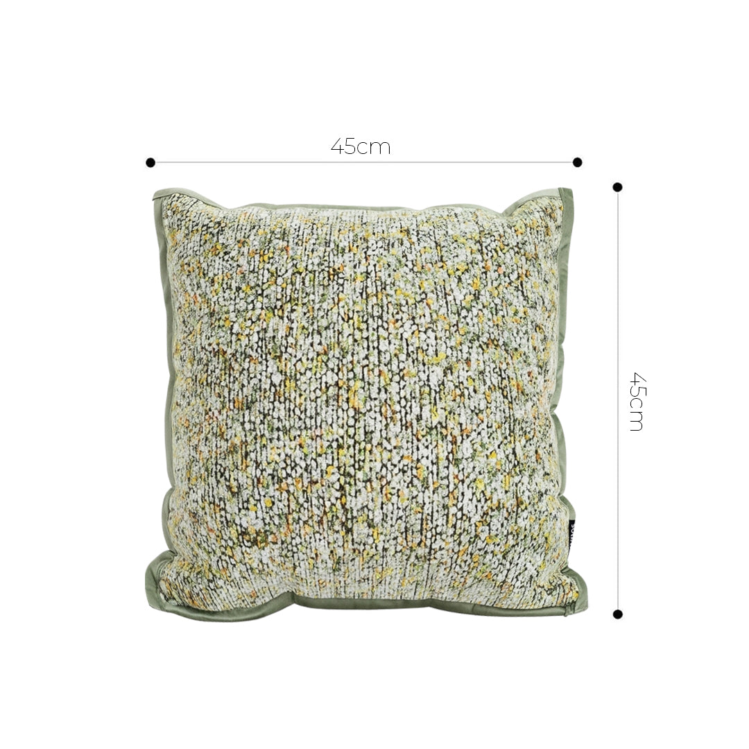 SOGA Woven Cushion 45cm Green Yellow Multi-Color Textured Decorative Throw Pillow