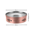 28cm Rose Pink Hammered Dry Pot for Kitchen