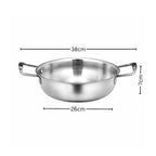 SOGA 26cm Premium Silver Seafood Dry Pot Stockpot Versatile and Durable Kitchen Essential