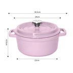 Cast Iron Ceramic Casserole 3.6L Pink 24cm