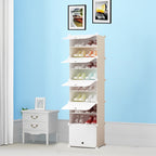 8 Tier White Shoe Rack Organizer