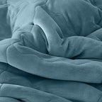 Lake Blue Throw Blanket Warm Cozy Double Sided
