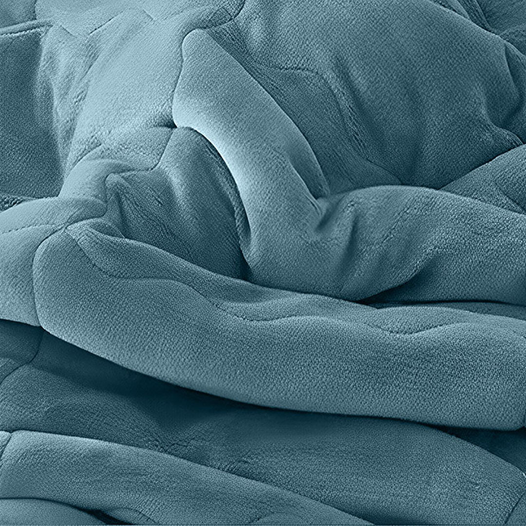 Lake Blue Throw Blanket Warm Cozy Double Sided