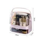 2 Tier Pink Countertop Makeup Storage Organiser