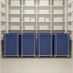Stainless Square Linen Cart Blue