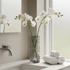 SOGA 30.5cm Handcrafted Grey Glass Vase Classic Design for Home Decor