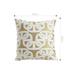 SOGA 50cm Artistic Olive Green White Geometric Pattern Throw Pillow