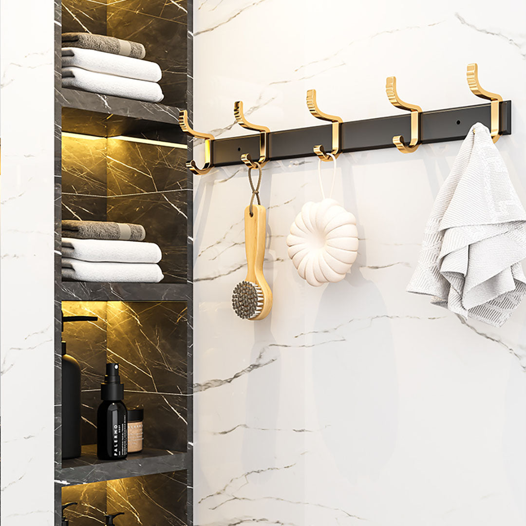 41cm Wall Mounted Towel Rack with Durable Hooks