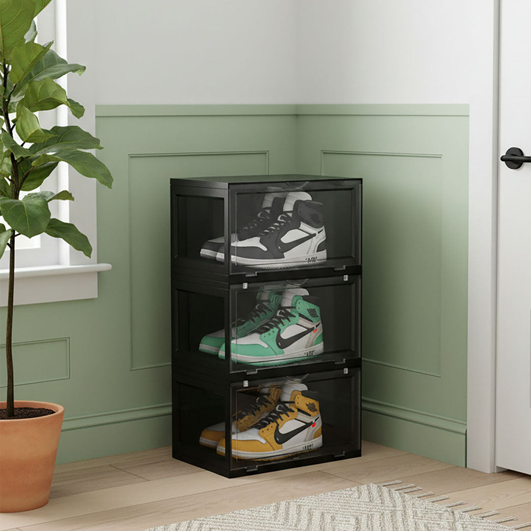 3 Tier Black Shoe Organiser