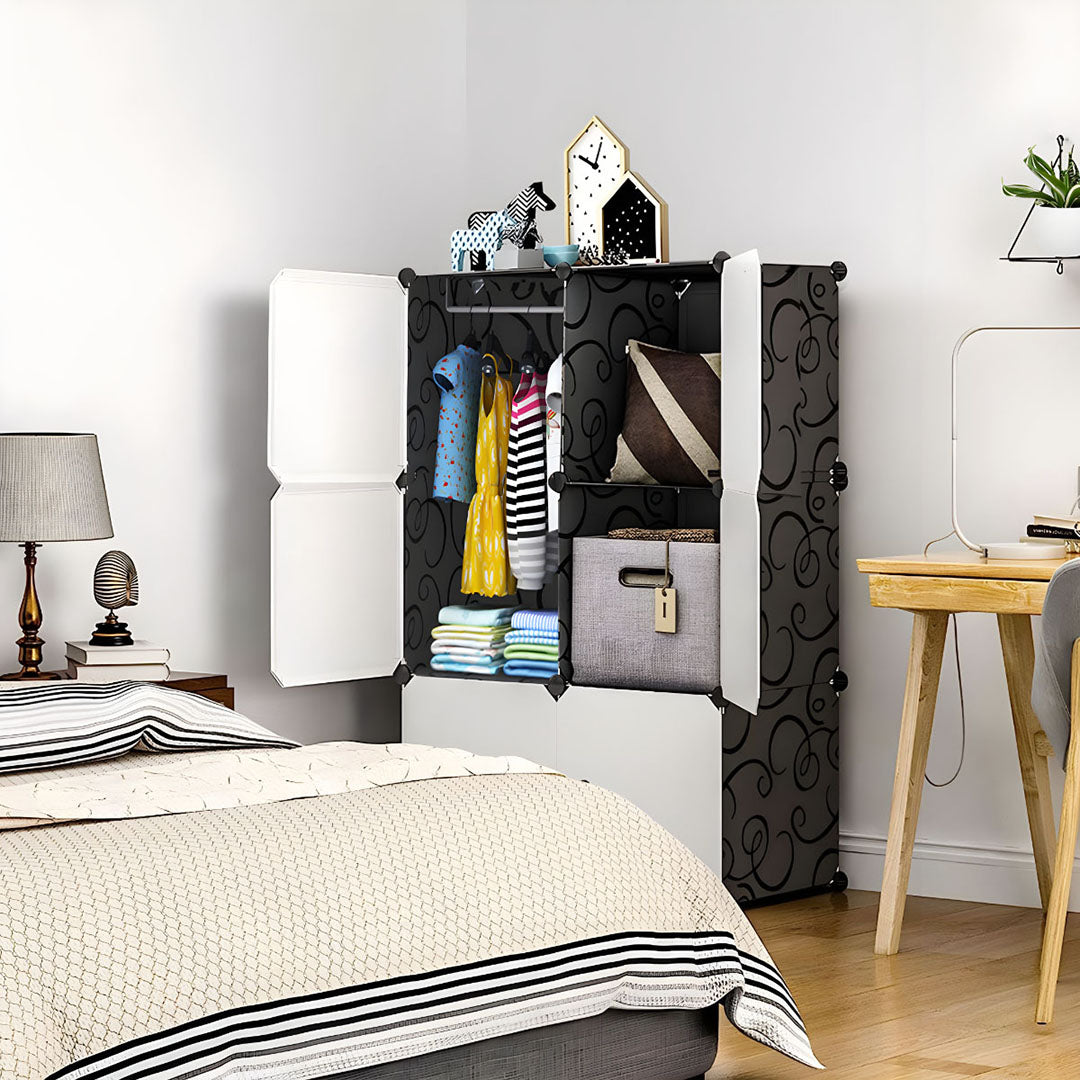 3 Tier 6-Cube Portable Wardrobe