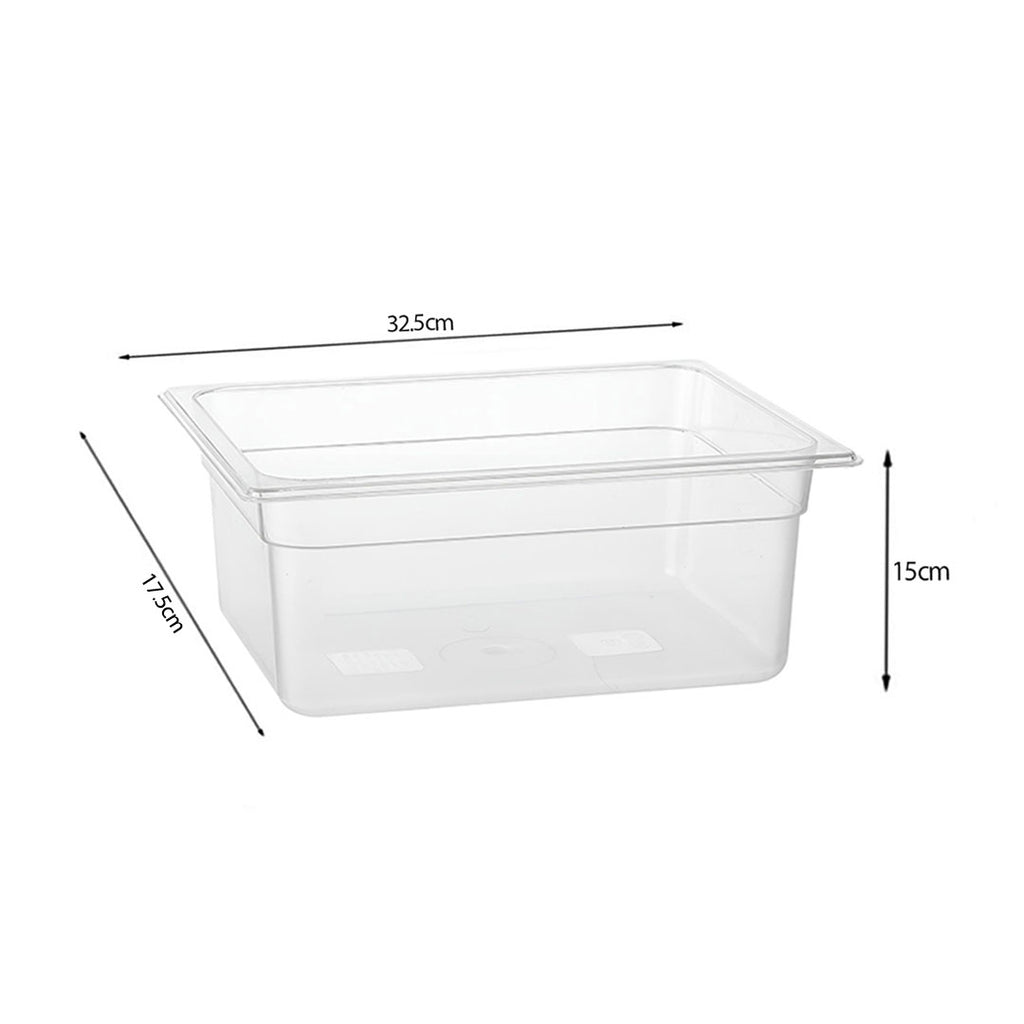150mm Clear GN Pan 1/3 Food Tray with Lid