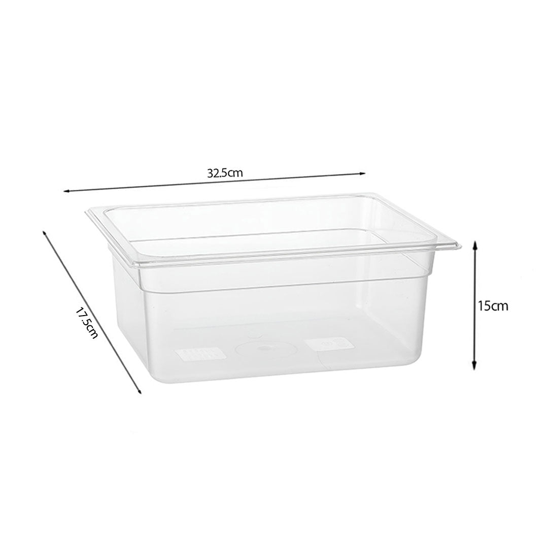 150mm Clear GN Pan 1/3 Food Tray with Lid
