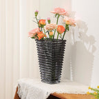 SOGA 28cm Modern Gray Ceramic Glass Vase Home Decor