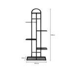 6 Tier Black Metal Plant Flowerpot Display Rack