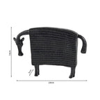 SOGA 24cm Black Cow Sculpture with Dotted Pattern in Resin for Modern Home Décor