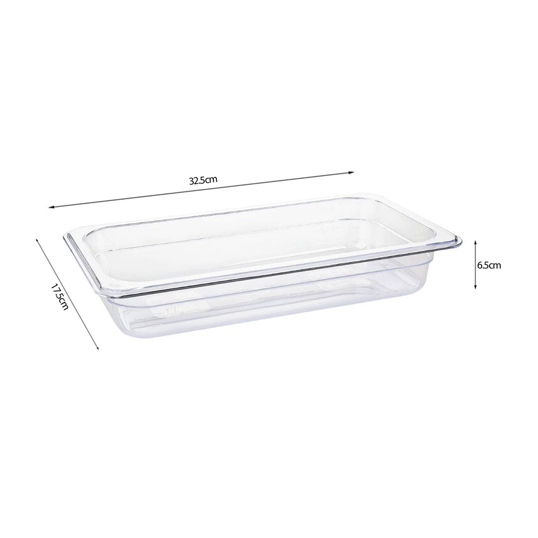 65mm Clear GN Pan 1/3 Food Tray