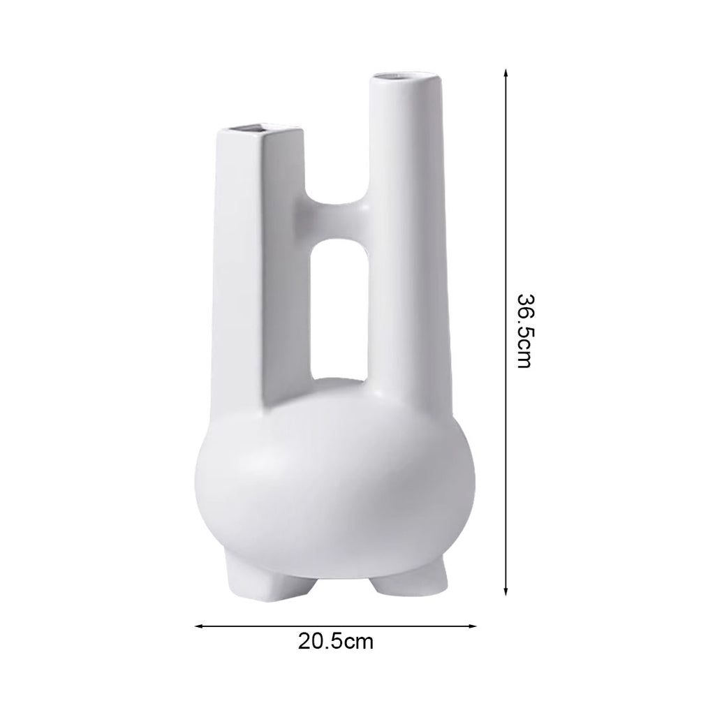 Ornament Modern Geometric Vase Minimalist Double Tube