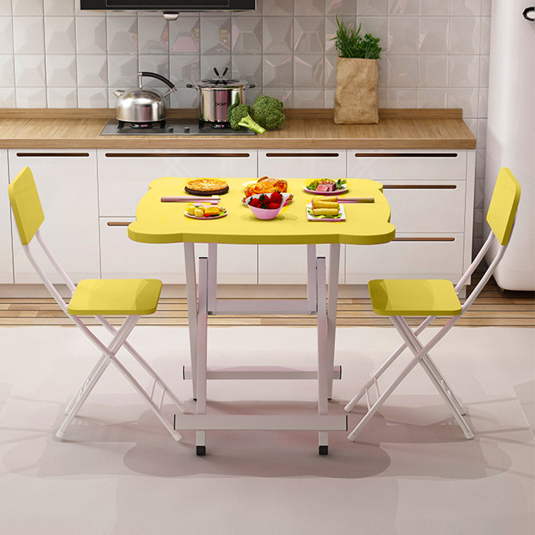 Yellow Minimalist Cat Ear Folding Table