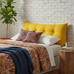 SOGA 120cm Yellow Triangular Wedge Bed Pillow Headboard Backrest
