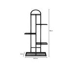 5 Tier Black Metal Plant Flowerpot Display Rack