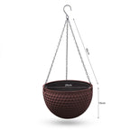 SOGA 2X Coffee Large Self-Watering Hanging Resin Planters