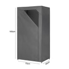 SOGA 75x45xcm Gray Clothes Organizer Rack with Zippered Dust Cover