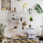 White Portable 9-Cube 3 Column Storage Organiser