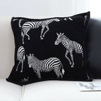 45cm Black Light Luxury Zebra Cushion