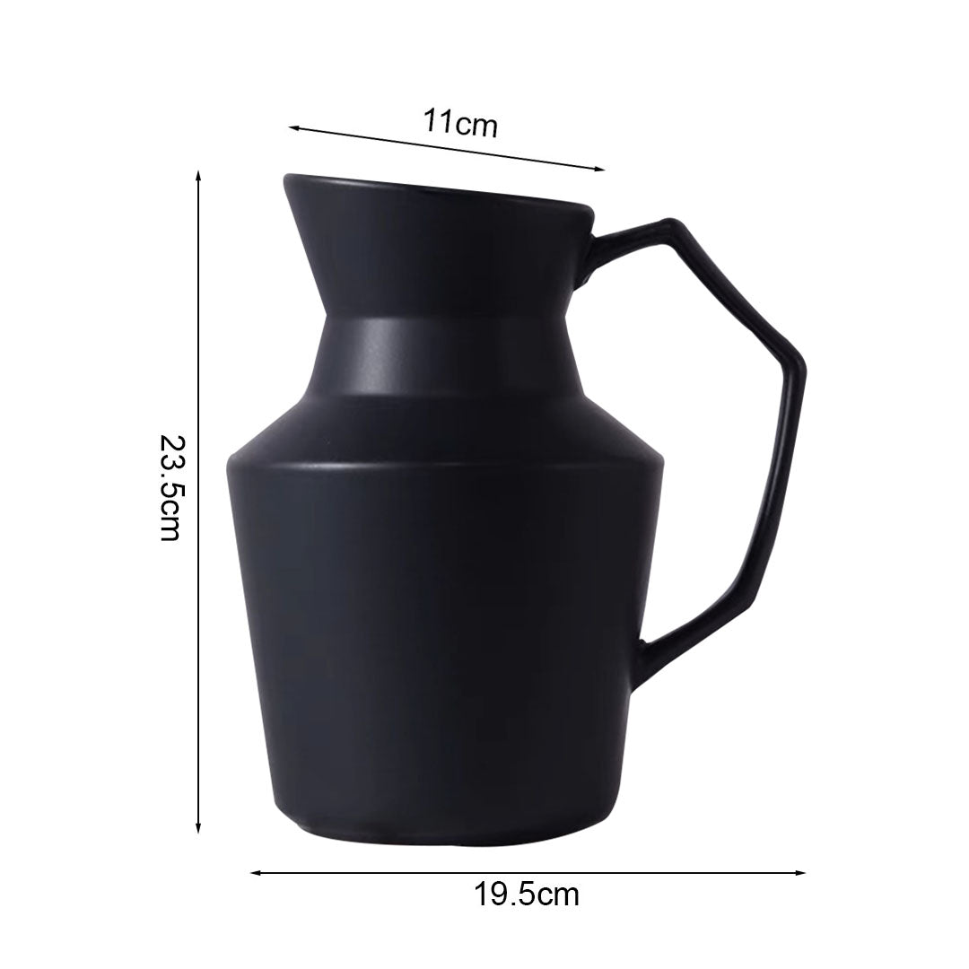 23.5x19.5cm Ornament Black Modern Vase Pitcher