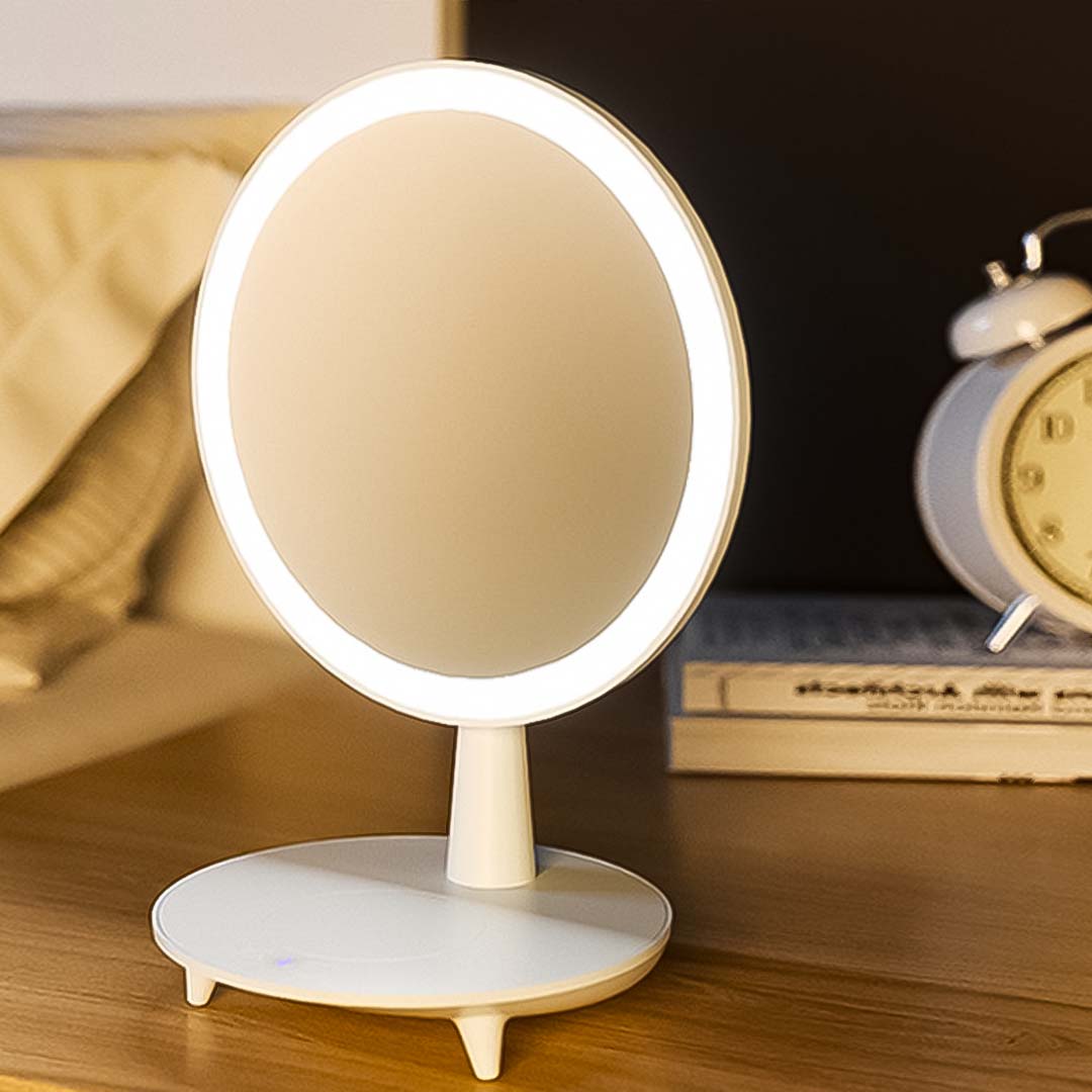 Round White Mirror