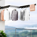 127.5cm Wall-Mounted Clothing Dry Rack Retractable Hanger