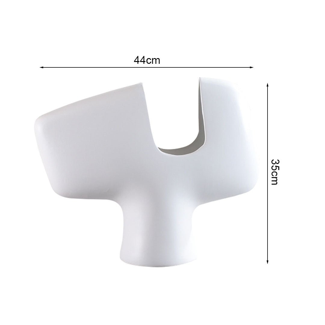 44x35cm Ornament Modern Curved Decorative Vase