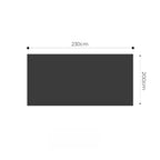 SOGA 200x230cm Throw Blanket White Chenille Fleece Knitted Fabric on One Side Soft Suede