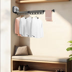 93.2cm Wall-Mounted Clothing Dry Rack Retractable Hanger